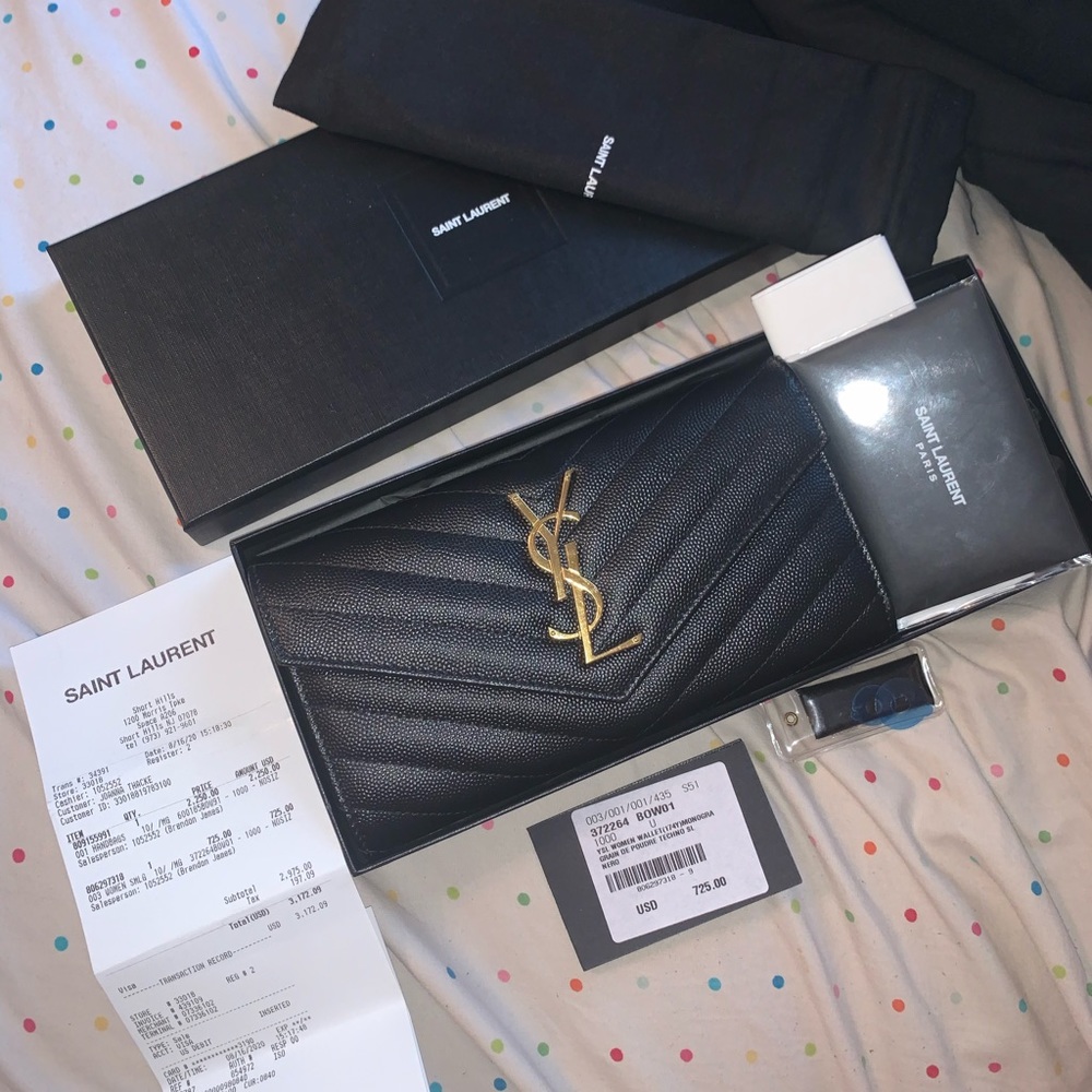 YSL Large Clasp Wallet